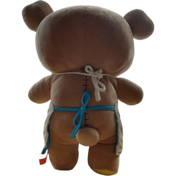 16” Rilakkuma with Reversible Store Apron Plush Rilakkuma Store Fukuoka Parco - Picture 3 of 4